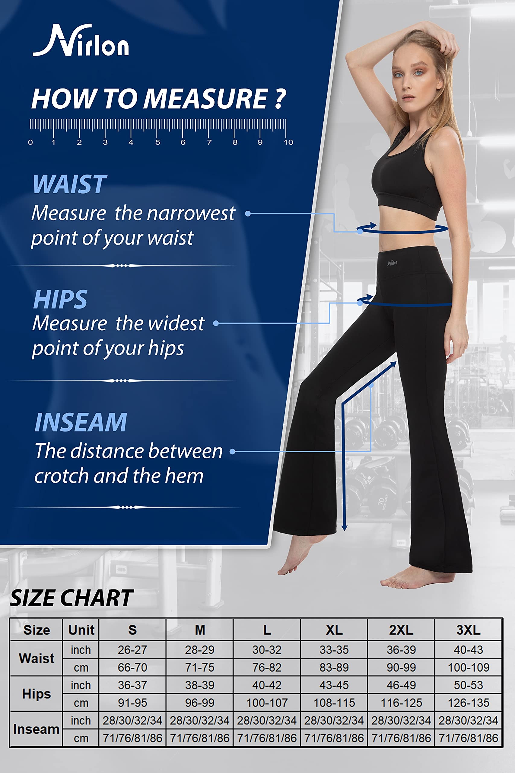 Nirlon Bootcut Yoga Pants - Wide Leg Pants, Dressy Flare Leggings For Women