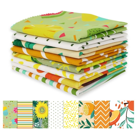 Soimoi 8 Pc Fat Quarter Bundle -Tropical SummerPrint 18"x 22"DIY Patchwork-100% CottonPre-Cut Quilting Fabric (Multicolor)