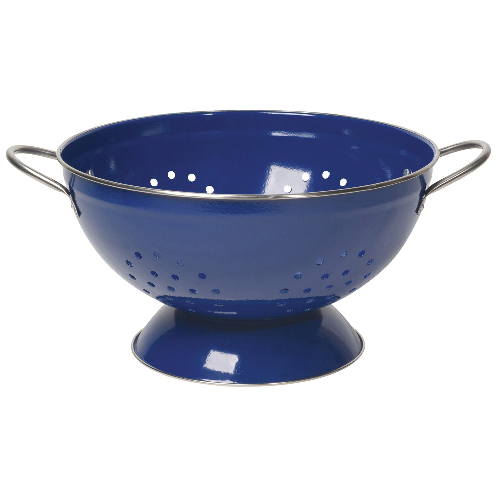 Now Designs Large Metal Colander, Navy