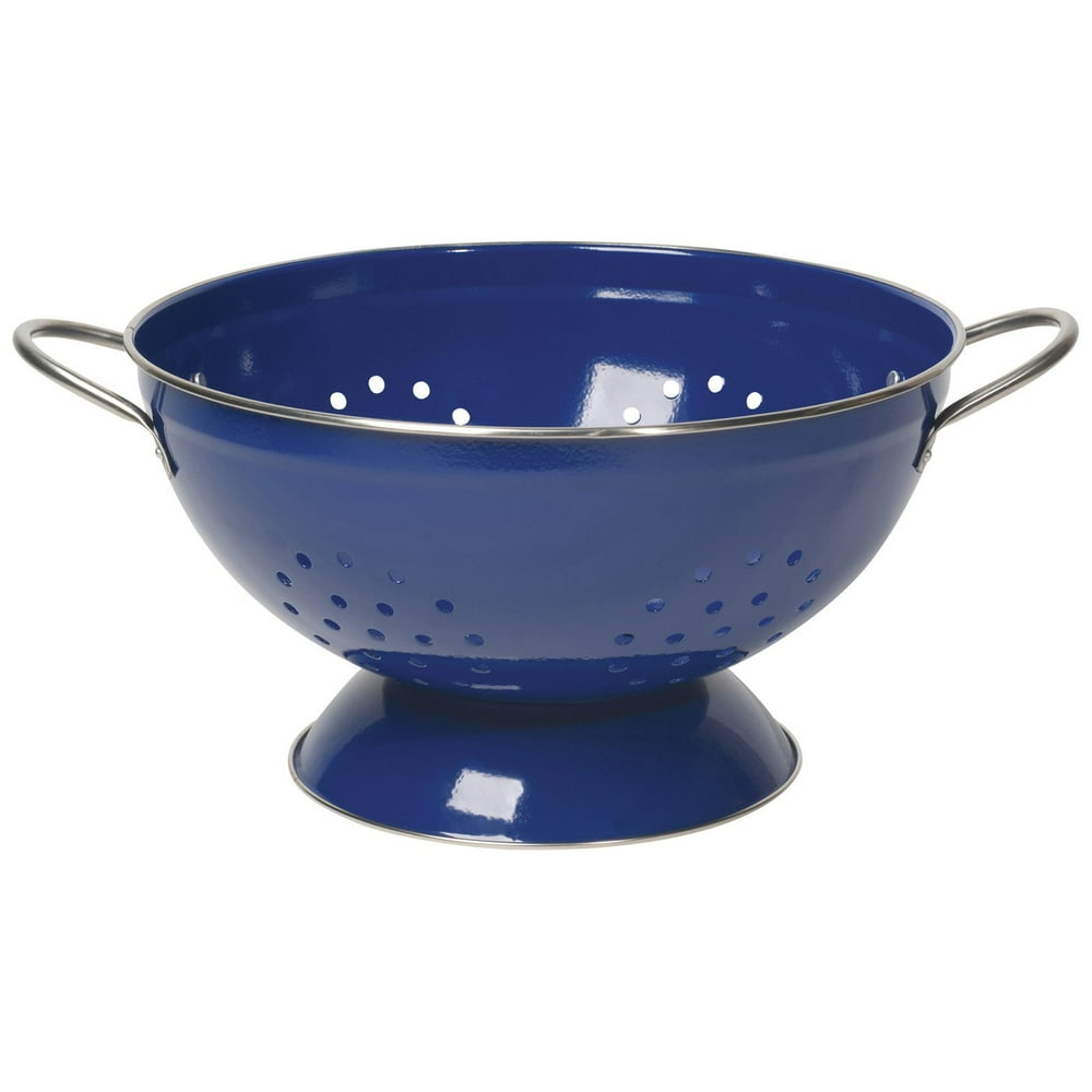 Now Designs Large Metal Colander, Navy