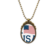 thumbnail image 1 of Collar colgante Vintage de bronce antiguo I Love Usa America Unbranded M, 1 of 3