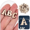 thumbnail image 5 of 100 PCS DIY Crafts Supplies Decor Decorate Wedding Table Baby Child Wooden Discs Alphabet Letters Unfinished Bamboo, 5 of 6