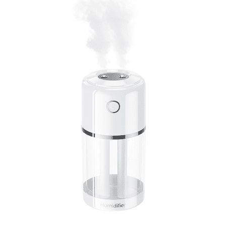 AWLYLNLL Humidifiers for Bedroom, 520mL Cool Mist Humidifier for Baby, Small Air Humidifier, White