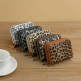 thumbnail image 4 of Fashion Leopard Print Women's Wallet Double Zipper Women's Short Wallet PU Leather Card Holder Multi Card Slot Wallet Large Capacity Card Bag Coin Purse, 4 of 9