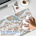thumbnail image 4 of Long Mouse Pads for Desk,White Pioneer Flower and Paisley Pattern Desk Mats on Top Of Desks, Desk Mouse Pad Extra Large with 3mm Non-Slip Base and Stitched Edge for Gaming,Office,Work,Home 31.5"x15.7", 4 of 6