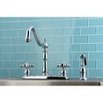 thumbnail image 1 of Kingston Brass Heritage 8" Center Kitchen Faucet with Brass Sprayer, 1 of 9
