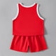thumbnail image 5 of Conjuntos de camiseta sin mangas con cuello redondo para niños, camiseta sin mangas de color liso con cuello redondo y pantalones cortos con cintura elástica, conjunto de dos piezas de poliéster para, 5 of 9