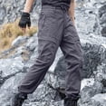 thumbnail image 4 of SAWOBUUN Men's Cargo Joggers Pants Drawstring Waist Work Trousers Slim Fit Outdoor Hiking Sweatpants with Multi Pockets, 4 of 8