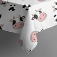 thumbnail image 5 of White Cow Head Spot Pattern Square Tablecloth,Waterproof Square Table Cover,Wipeable Spillproof Washable Table Cover for Home Kitchen Party Decor 60"x60"(152x152cm), 5 of 6