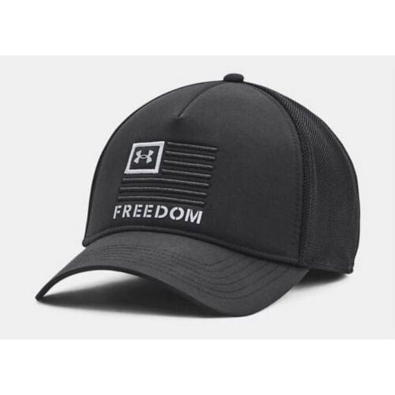 Under Armour Men's UA Freedom Trucker Hat 1351640-001 Black OSFA