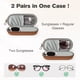 thumbnail image 2 of Estuche para Anteojos Huvon Doble para Gafas y Lentes de Sol Marrón, 2 of 7