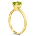 thumbnail image 2 of SZUL Women's Emerald Shaped 6X4MM Peridot Solitaire Ring in 10K Yellow Gold, 2 of 4