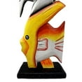 thumbnail image 5 of Balikraft Hand Made Wood Artisans "Ikan Tumpuk" Large Stacked Tropical Fish Family Decorative Figurine 21"H, 5 of 7