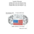 thumbnail image 3 of ChainsProMax Men Cuban Link Chain Bracelet, American Flag Bracelet, Stainless Steel Mens Gift, 3 of 7