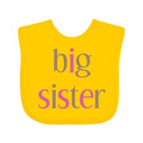 Inktastic Big Sister Girls Baby Bib