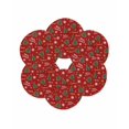 thumbnail image 7 of 13 Inch Round Placemats Set of 6, Red Christmas Non Slip Heat Insulation PP Table Mats, Xmas Tree Snowflake Stars Farmhouse Washable Place Mats for Kitchen Dining Party Table Decor, 7 of 7