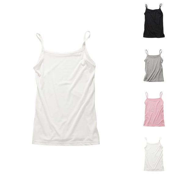 Girls Tops Summer Camisole Casual Cute Print Tank Top Breathable Undershirt for Kids Soft Layering Piece for Hot Weather