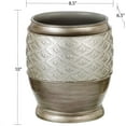 thumbnail image 4 of Dublin Silver Small Bathroom Trash Can with Lid 1.26 Gal / 4.8L, Brushed Silver Decorative Garbage Bin, Durable Waste Basket for Bathroom, Paper, or Diaper Disposal, 4 of 7