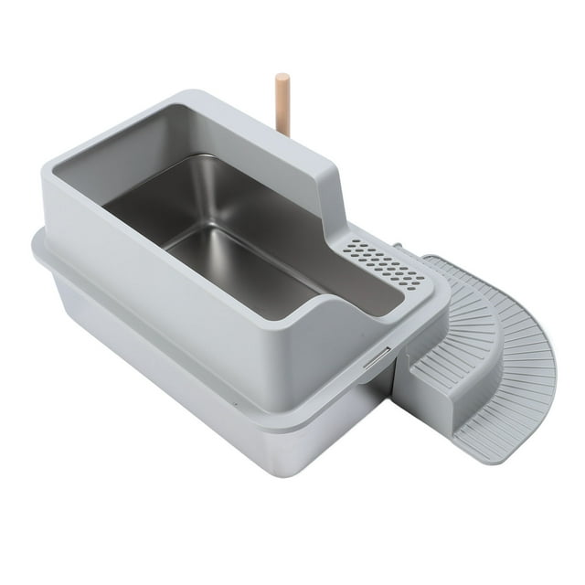 CAJA de de Gato Grande, Acero inoxidable SIN OLOR A PRUEBA DE FUGAS A PRUEBA DE FUGAS PARA GATOS GRANTES