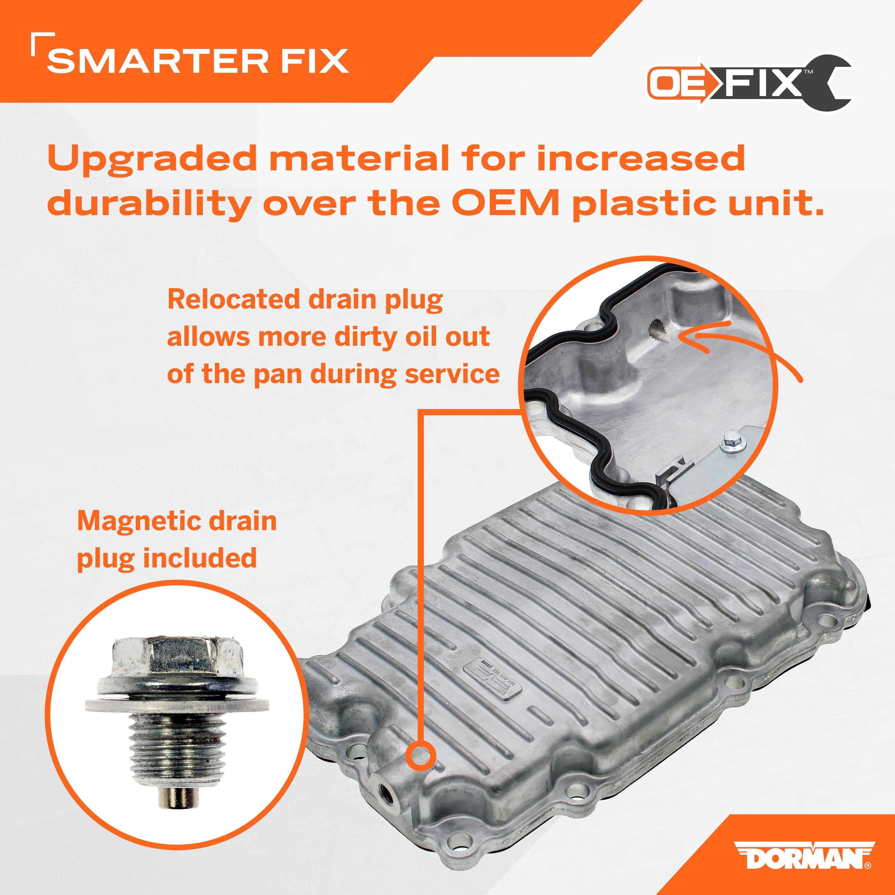 Dorman 264-864 Engine Oil Pan for Specific Infiniti / Nissan Models (OE FIX)