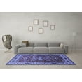 thumbnail image 3 of Ahgly Company Indoor Square Oriental Blue Industrial Area Rugs, 8' Square, 3 of 4