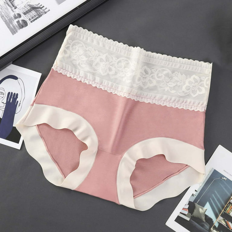 eczipvz Cotton Underwear for Women Women Breathable Panties Cotton  Traceless High Elastic Bubble Pants Mid Waist Panties Briefs Watermelon  Red,XXL