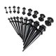thumbnail image 1 of 2x de Estiramiento de Calibres de Oreja de Acrílico de 18 Piezas, Conjunto de Joyería de Cuerpo de Tapones Expansores de Acrílico 14G-00G Fernando  Kit de estiramiento de medidores de oído, 1 of 6