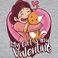 thumbnail image 3 of CafePress - My Cat Is My Valentine Long Sleeve T Shirt - Womens Baseball Tee, 3 of 4