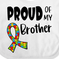thumbnail image 4 of Inktastic Proud of My Brother Autism Awareness Puzzle Piece Ribbon Boys or Girls Baby Bib, 4 of 4