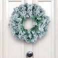 thumbnail image 4 of Titcea Christmas Decorations Indoor, Snow Covered Rattan Flocked Artificial Wreath, Winter Decor Outdoor, 20 Inch, 4 of 8