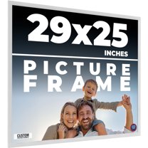 29x25 Frame White Real Wood Picture Frame Width 0.75 inches | Interior Frame Depth 0.5 inches |