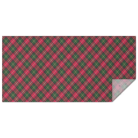 Red and Green Checkerboard Checkered Pattern Rectangle Tablecloth 60"x120",Waterproof Polyester Rectangle Table Cloth, Wipeable Spillproof Polyester Tablecloth for Dining, Camping, Indoor and Outdoor