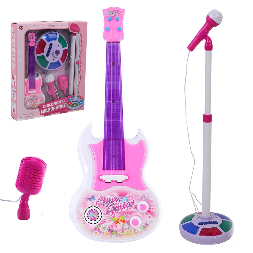 Interactive Electronic Toy Guitar with Lights, Sounds, and Microphone ...