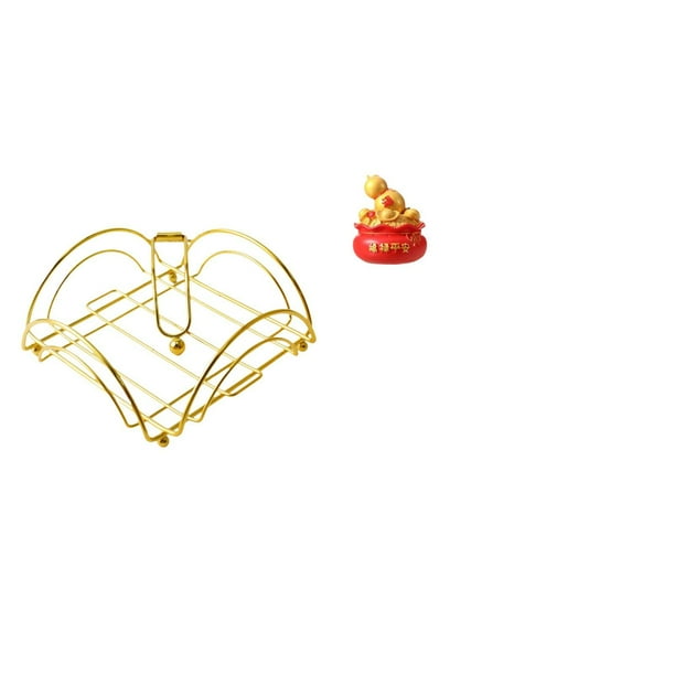 Servilletero,Servilletero Soporte para pañuelos de papel de mesa,Dispensador de servilletas vertical con base de hierro,Escultura de escritorio,Estatua de la Cuenca del Tesoro,regalo de