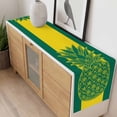 thumbnail image 4 of Pineapple Table Runner - 70 Inch Long, Kitchen Dining Table Runner Dresser Scarves, Boho Tropical Dark Green Yellow Stripe Summer Farmhouse Decor for Coffee Tables Wedding Party Banquet, 4 of 8