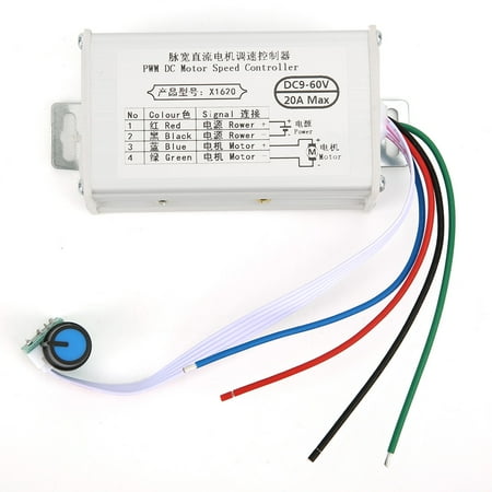

Motor Motor Controller DC9-60V 10A/20A/30A With Potentiometer Switch For Wide Voltage 20A