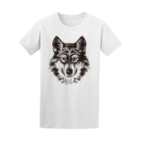 Wolf Face Sketch Tee Men's -Image by Shutterstock