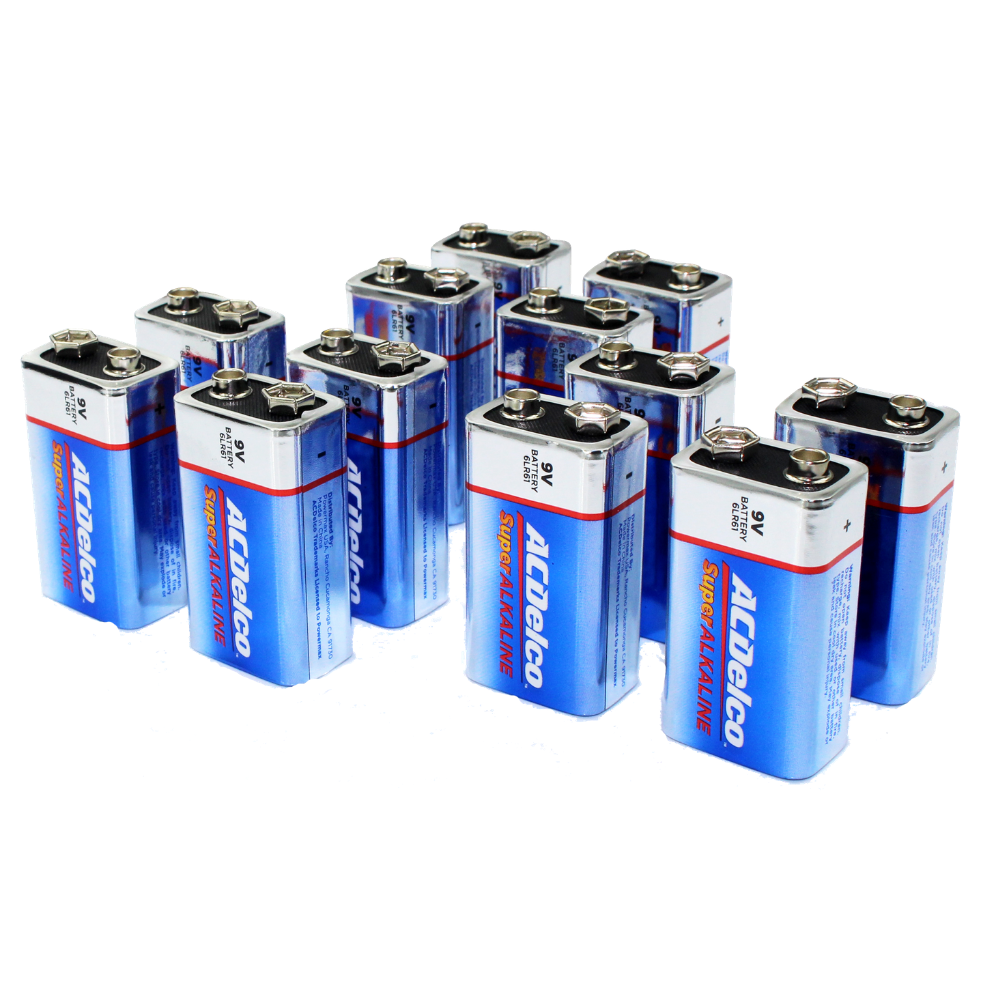 ACDelco 9V Batteries, Super Alkaline 9-Volt Battery, 12-Count - Walmart