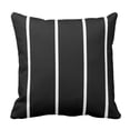 thumbnail image 1 of RYLABLUE Housse de Coussin Rayée Noir et Blanc 100 Coton 20x20 Pouces, 1 of 1