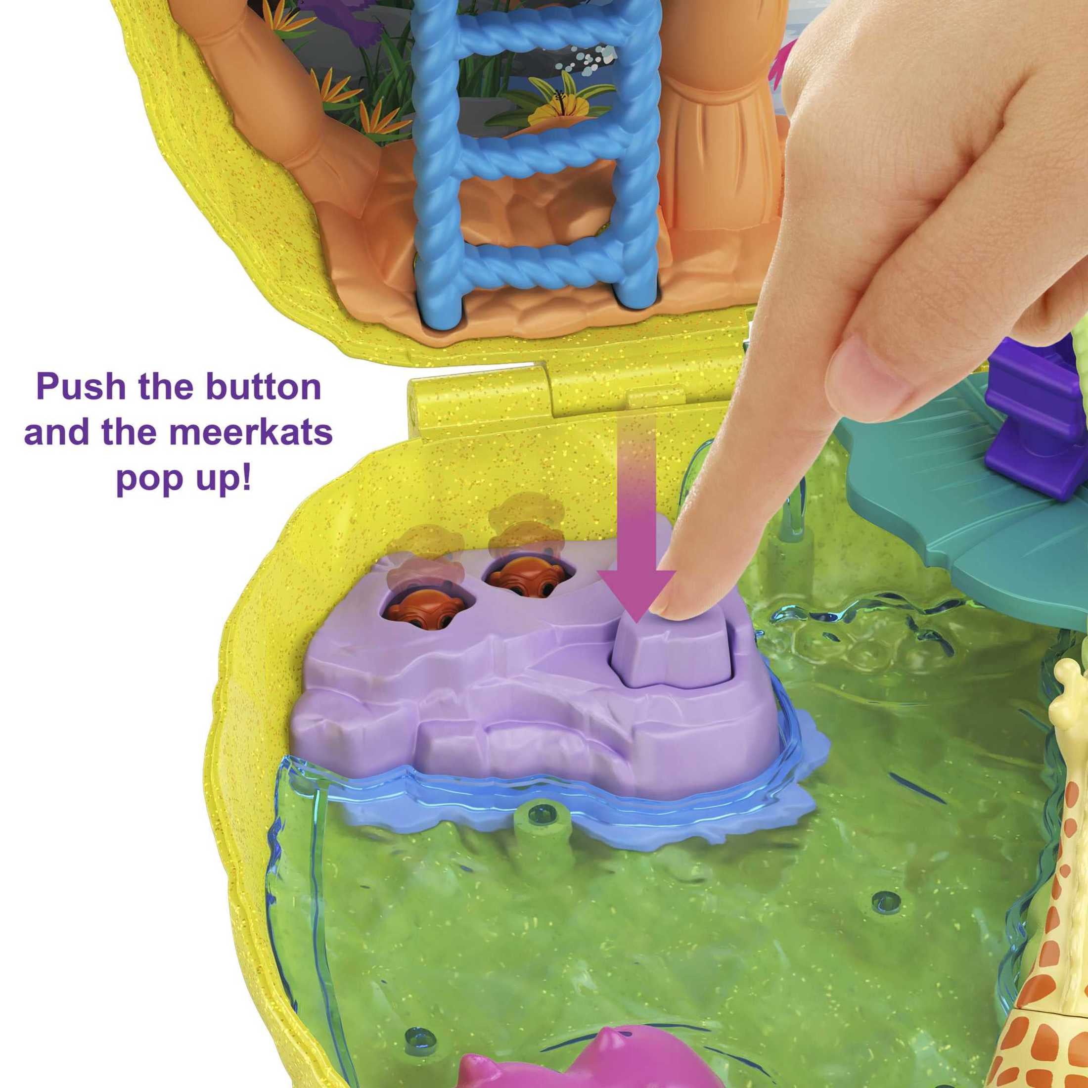 Polly Pocket 2-in-1 Pineapple Purse Playset with Micro Polly and Lila Dolls and Accessories
