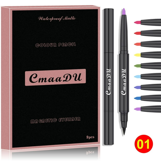 2 In 1 Colorful Eyeliner Pencil Magnetic Eyeliner Eyelash Extension Easy To Wear Eye Makeup Long Lasting, Style 01