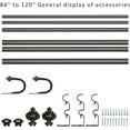 thumbnail image 2 of eTeckram 1" Double Curtain Rod with Albert Finials and holdbacks (84''-120'', Bronze gold), 2 of 5
