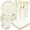 Ivory, variant on 96 Pcs White Paper Plates and Napkins Set Party Supplies, Tableware set for 24 Guest include Disposable White Scalloped Plates, Napkins and Forks for Baby Shower Bridal Shower Wedding