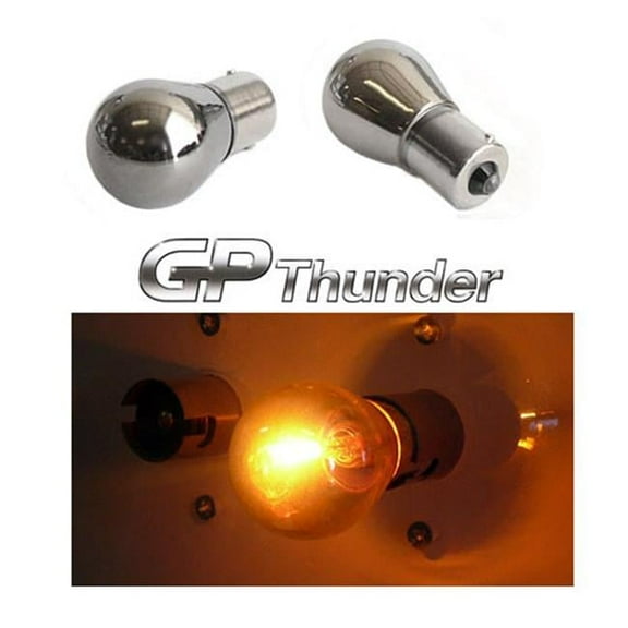 GP-Thunder  Chrome Silver Amber Light Bulb Straight Pin