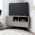 thumbnail image 5 of Bowery Hill Modern Wood Multi-Storage Corner TV Stand in Gray, 5 of 11