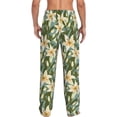 thumbnail image 3 of Xecao Lilies Flowers Men's Straight Lounge Pajama Pants: The Ultimate in Comfortable Sleepwear, 3 of 9
