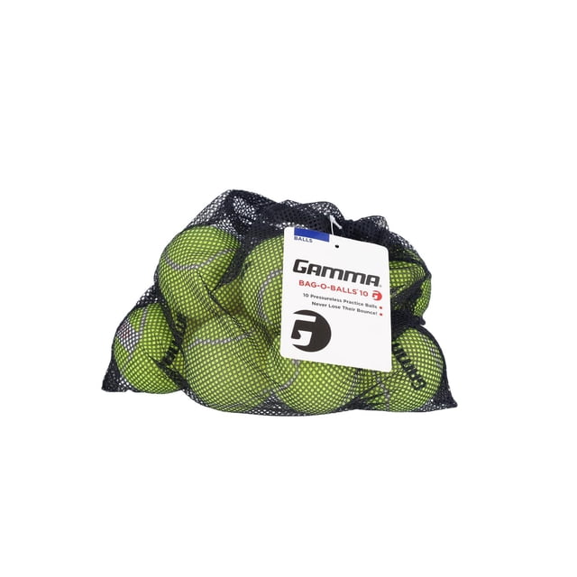 Pelotas de Tenis Gamma sin presión Malla Paquete de 10