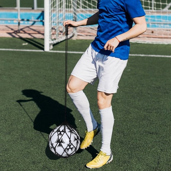 Soimiss Black Portable Football Throwing Net Adjustable Soccer Training Equipment for Skill Improvement