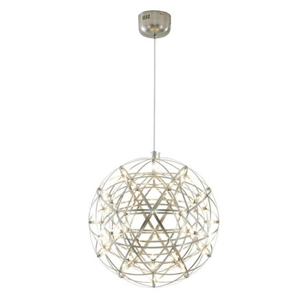 Bethel International LED Chandelier Satin Nickel Stainless Steel