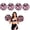Matte (Black&Pink), variant on 4-Pack Large  Matte Cheerleading Pom Poms with Handle -  Team Spirit Accessories for Sports, Parties, Dance